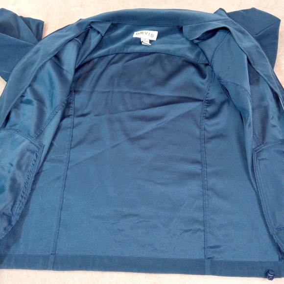 Orvis Full Zip Long Sleeve Lightweight Jacket Woman's 14 Blue - Picture 6 of 9